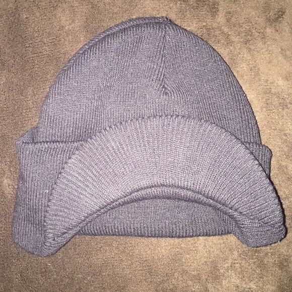 Tan Black Beanie with Front Bill OS - Picture 1 of 3